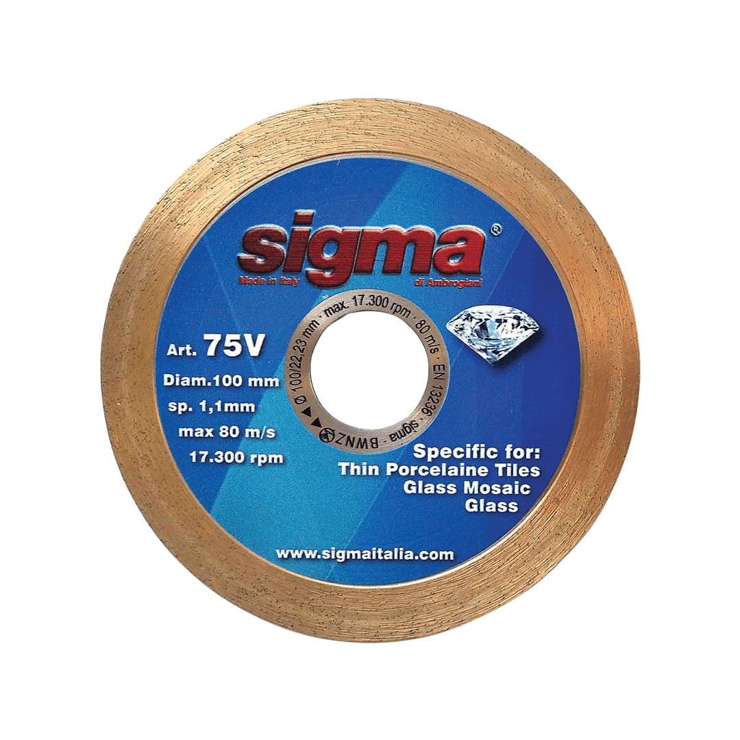 SIGMA Disco diamantato diam. 100 mm (75V)|  Taglio Preciso