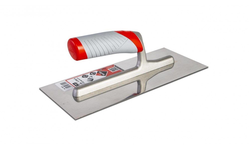 RUBI Frattone liscio acciaio INOX 28CM (76950) | Finiture Perfette per Piastrelle e Intonaci