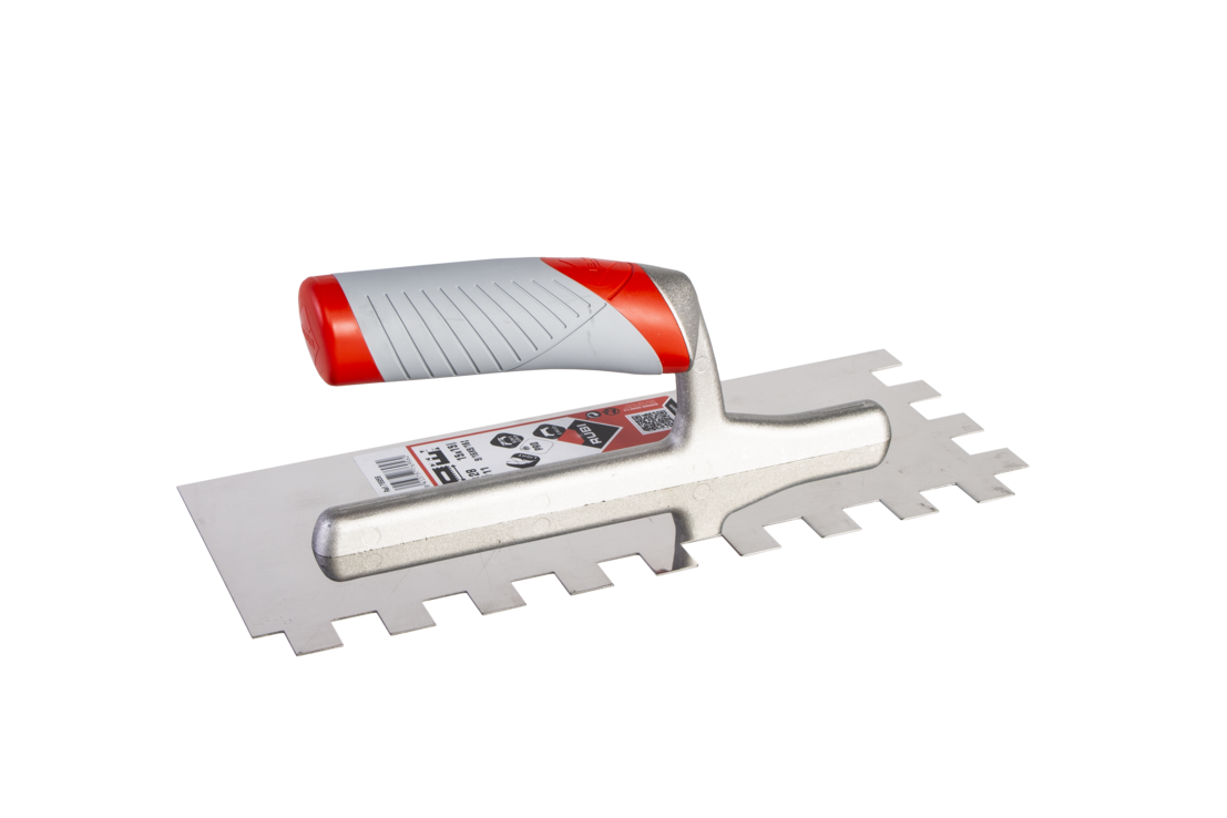 RUBI Rubi Frattone Acciaio Inox 12x12 cm (76955) | Manico Aperto, Lama Acciaio Inox, Ergonomia e Resistenza per Posa Piastrelle