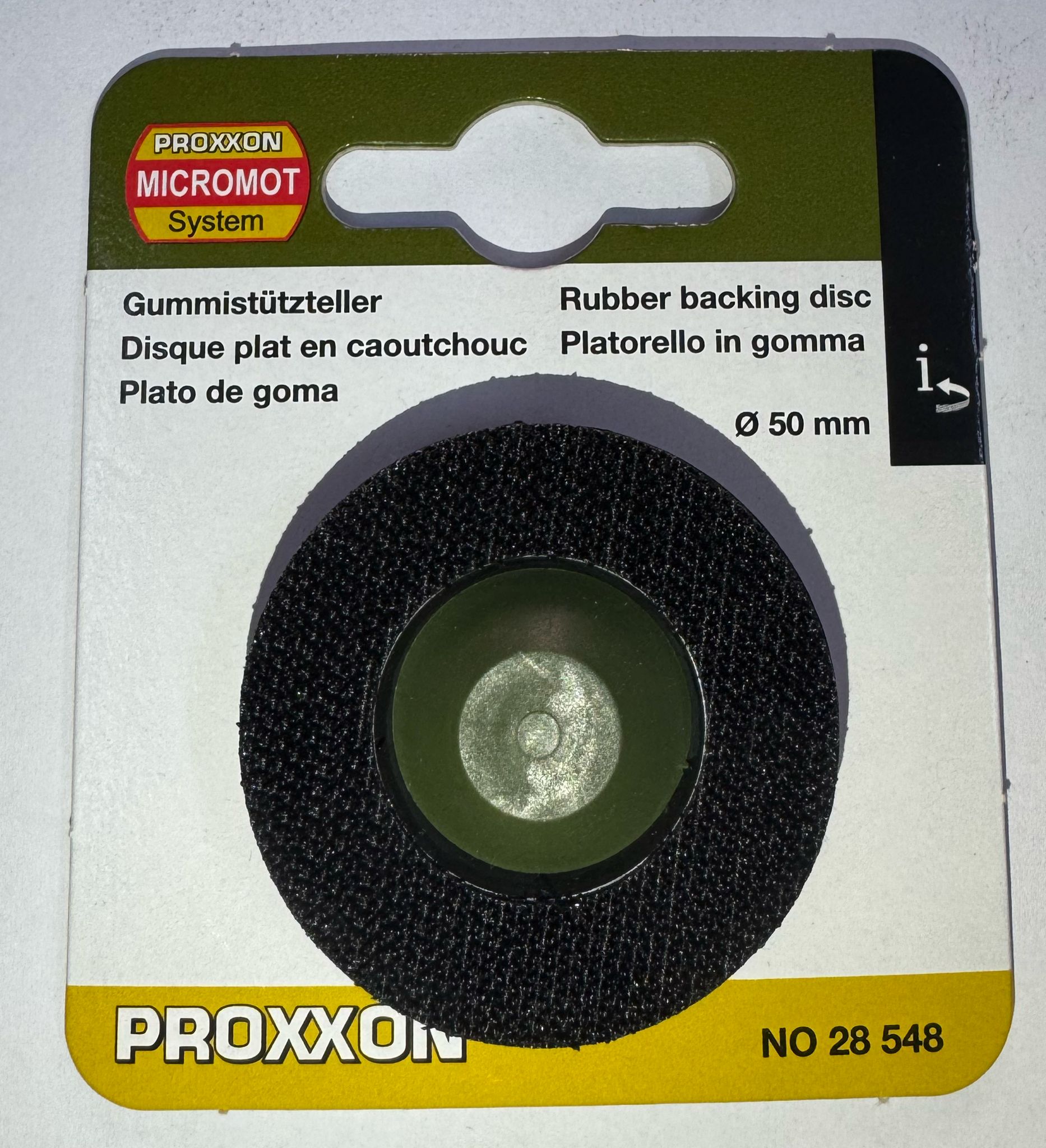 PROXXON Disco Adattatore Ø50mm (28548) | Supporto Velcro per Lucidatura e Levigatura Versatile