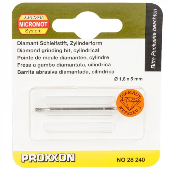 PROXXON Diamante cilindrico biax Proxxon Ø1,8 mm (28240) | Molatura e Incisione di Precisione su Materiali Duri