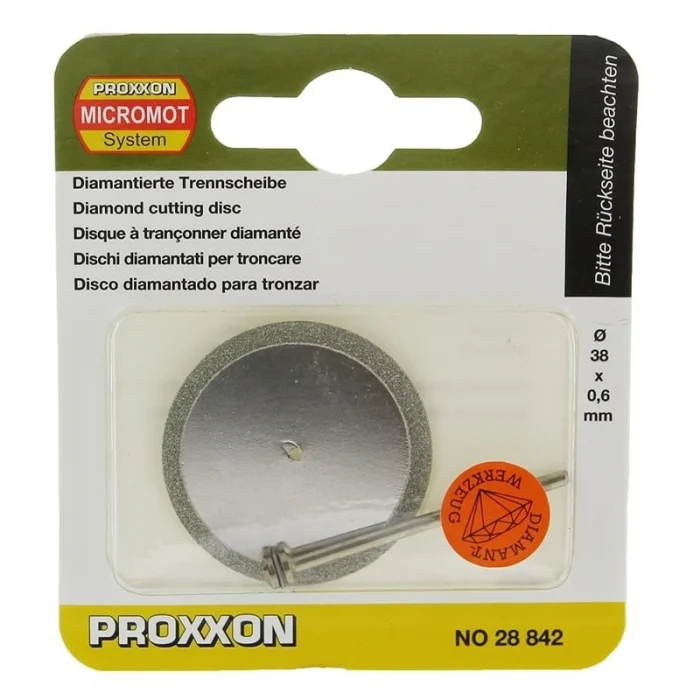 PROXXON Disco diamantato continuo, Ø38 mm (28842) | Taglio di Precisione per Ceramica, Fibra di Vetro e Plastica