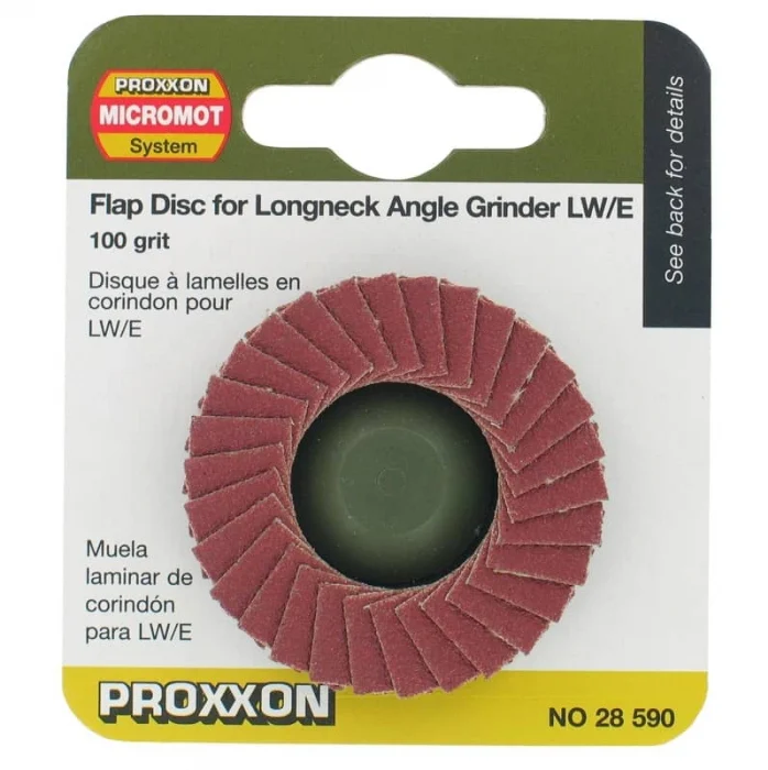 PROXXON Disco lamellare per LHW , Ø50 mm, grana K100 (28590) | Levigatura Versatile per Acciaio, Legno e Plastica