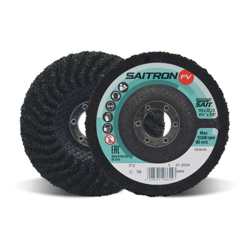 SAIT Disco lamellare diamanato Saitron FV 115x22,23 Grana 36/60 | Fibra di Vetro, Carburo di Silicio, per Pietra, Aggregati, Leghe, Alta Rimozione