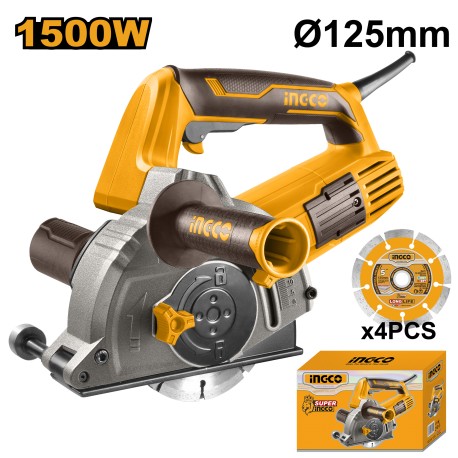 ING-CO Scanalatore 1500w d.125mm m14 (WLC15008) | Taglio preciso su muratura, cemento. Robusto, affidabile.