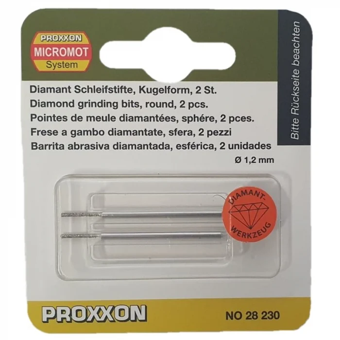 PROXXON Punte diamantate a forma di sfera Ø 1,2mm  (28230) | Foratura e Lavorazione di Precisione