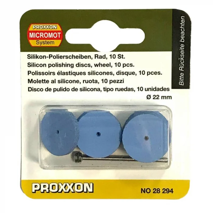 PROXXON Set di dischi abrasivi per metallo, levigatura , Ø22 mm, 11 pezzi (28294) | Levigatura Fine per Metalli Preziosi e Materiali Vari