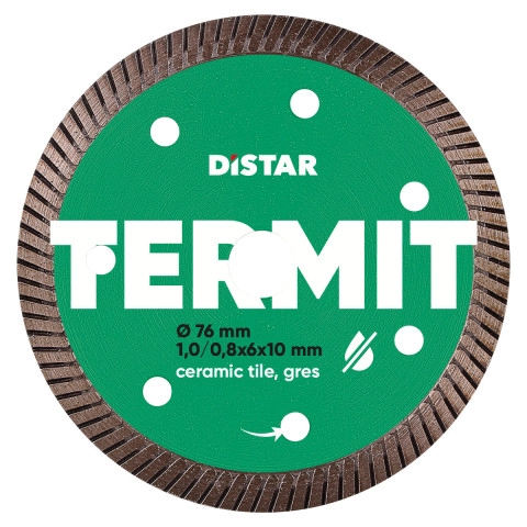 DISTAR TERMIT Disco da taglio diamantato Distar 76x10 |Taglio Ultra-Pulito per Gres Porcellanato e Ceramica (A Secco)
