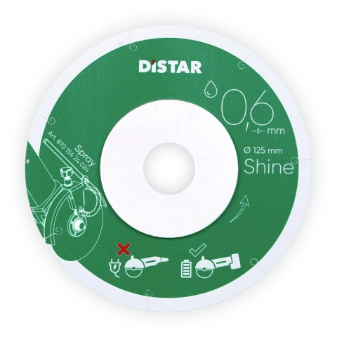 DISTAR Disco Shine  da taglio diamantato 1A1R 125x0,6x6x22,23 |Il Miglior Disco per Tagli Lunghi su Gres Porcellanato