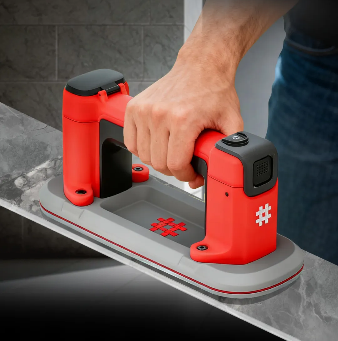SHIJING VENTOSA A BATTERIA (6112) |Mini Sollevatore a Vuoto da 100 kg per Piastrelle e Lastre Strette